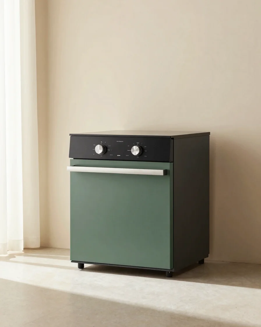 Premium editorial product photograph of a refined countertop appl